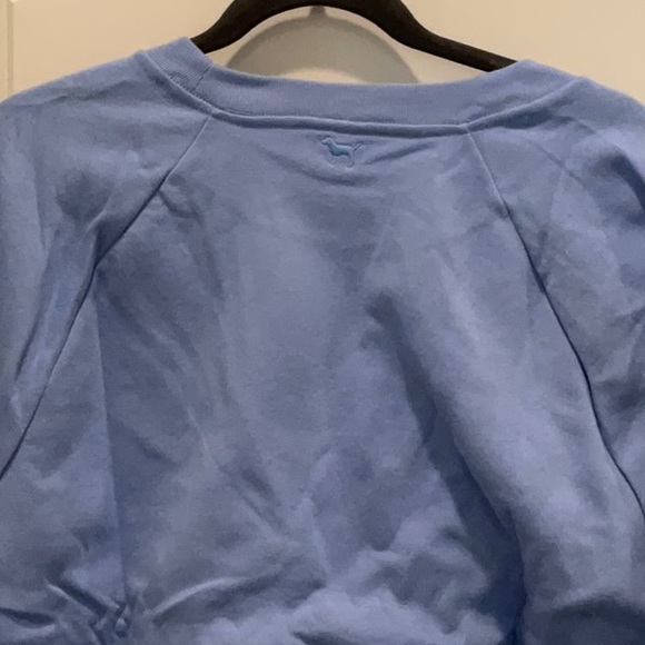 S/2 PINK Victoria’s Secret size XXL Cropped Short Sleeve crewneck sweatshirts - Picture 8 of 9